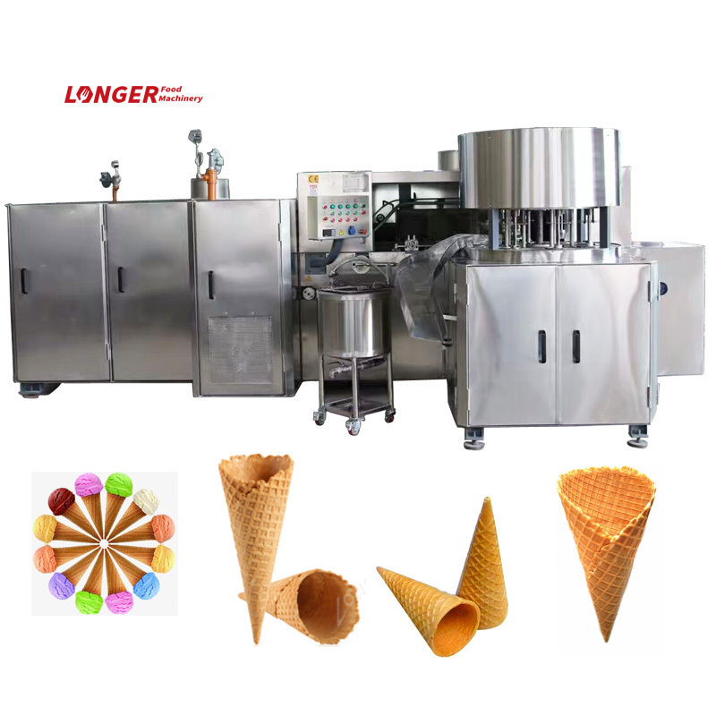 Manufacturers Sale Fully Automatic Rolled Sugar Ice Cream Cone Making Machine Price