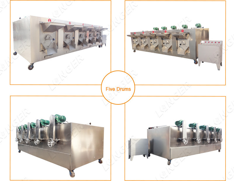 Industrial Peanut Roasting Machinery Price Drum Seeds Cocoa Bean Roaster