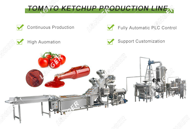 Commercial Full Automatic Tomatoes Ketchup Making Machine Puree Tomato Sauce Production Line