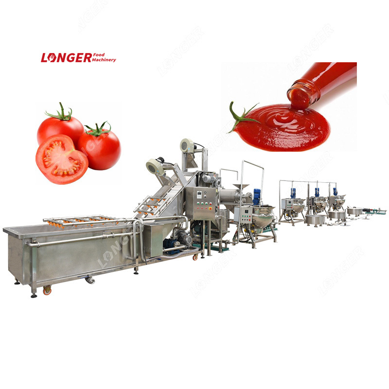 Small Tomato Paste Making Production Line Tomato Sauce Sachet Processing Machine