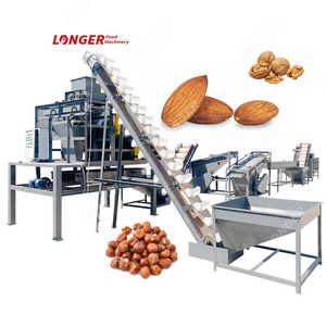 Factory Processing Line Automatic Apricot Kernel Cracking Machine Almond Cracker Black Walnut Shelling Machine