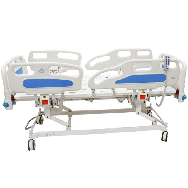 Function Folding Adjustable Clinic Furniture Electric Medical Nursing Patient Hospital Bed With Casters