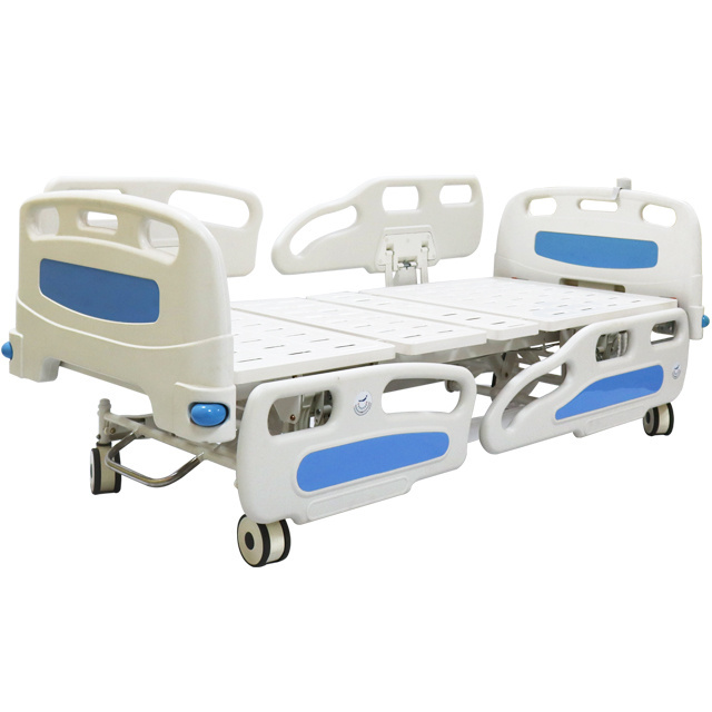 Function Folding Adjustable Clinic Furniture Electric Medical Nursing Patient Hospital Bed With Casters