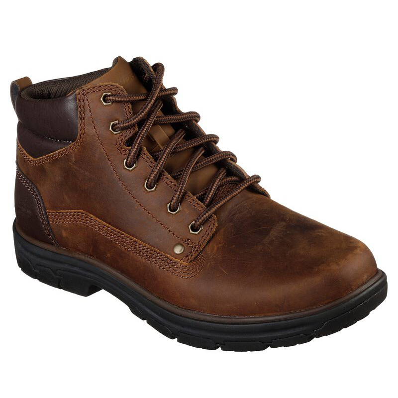 Long Fei nubuck leather lace up work boots for men