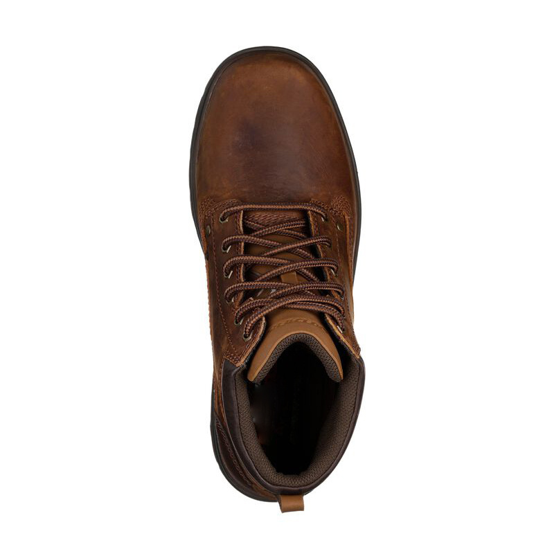 Long Fei nubuck leather lace up work boots for men