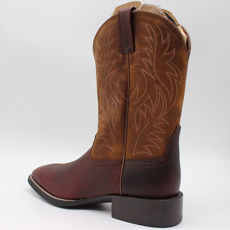 LF cowboy boot Crazy horse Genuine Leather western work safety cowboy boots