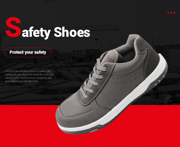 Cleanroom esd shoes antistatic fashion safety shoe smash and skid resistant steel toe work boots