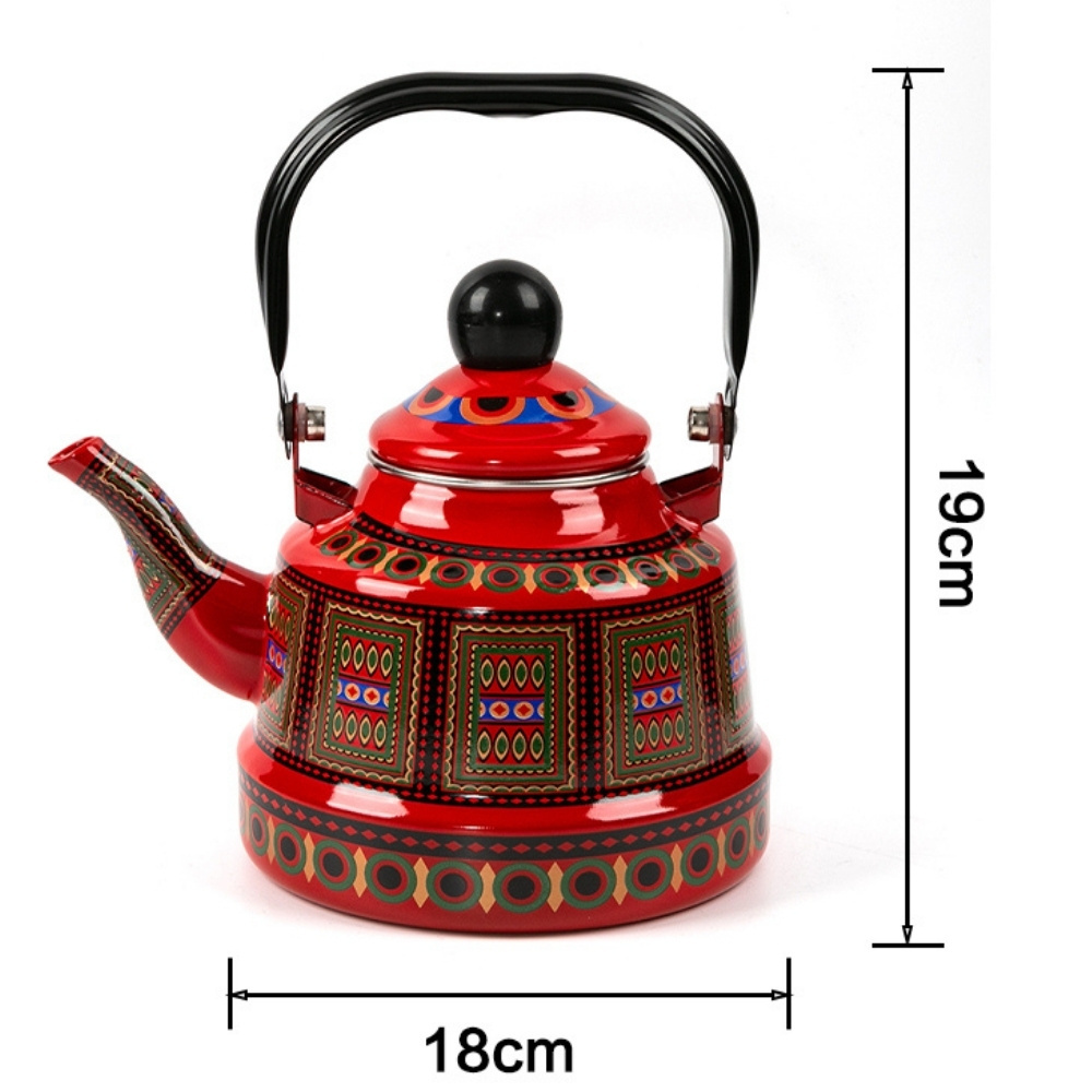 European Style Enamel Craft Large Capacity Coffee Pot and Teapot Water Kettle with Stylish Design