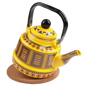 European Style Enamel Craft Large Capacity Coffee Pot and Teapot Water Kettle with Stylish Design