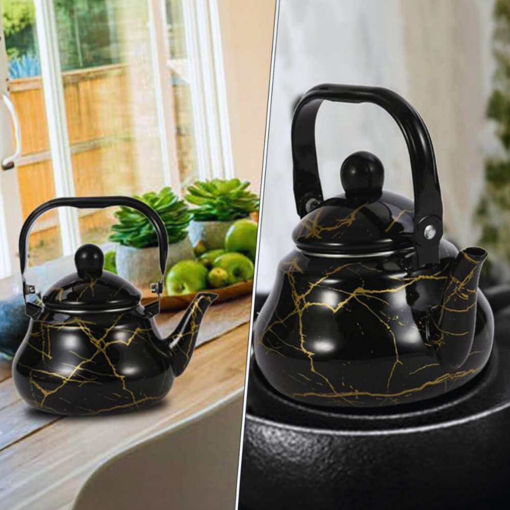 Large Capacity Exquisite Home and Travel Traditional Enamel Tea Kettle Fashionable Coffee Pot for Home and Water Kettles