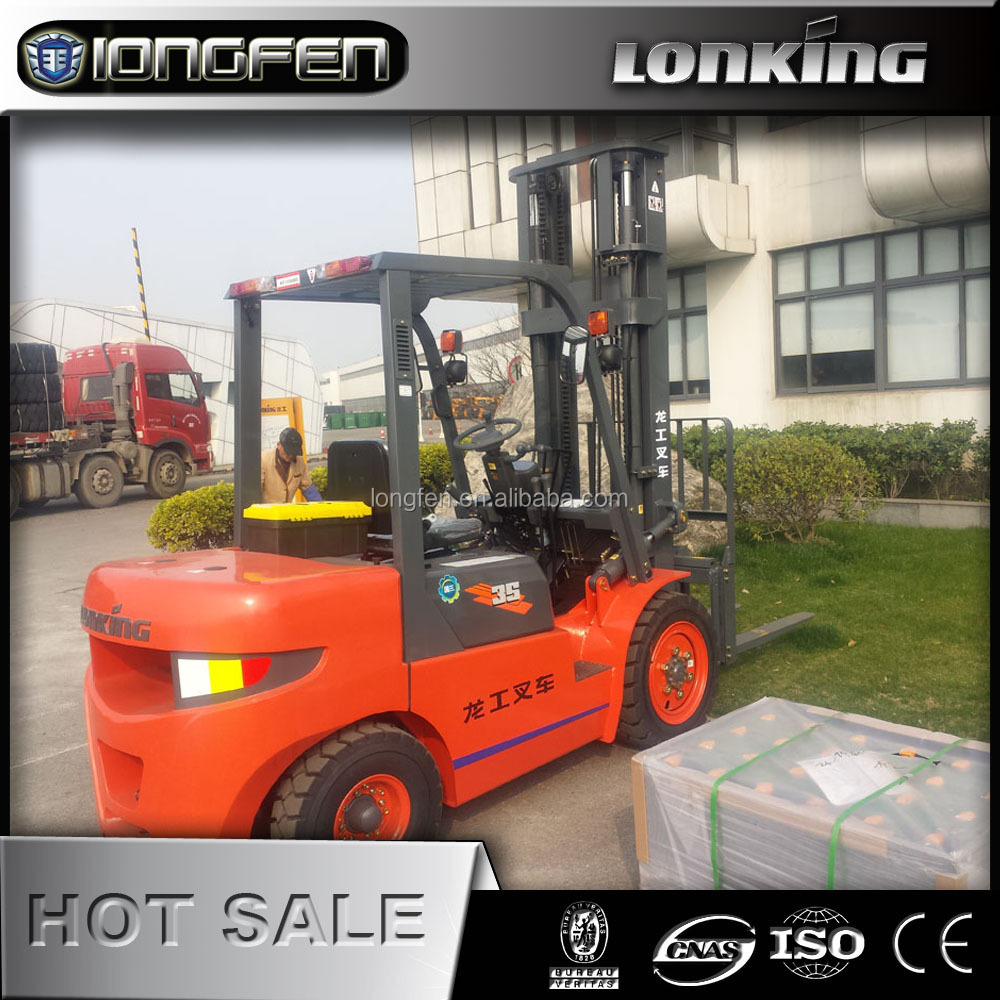 FD35 Lonking brand 3.5 ton diesel forklift with pneumatic tyre and solid tyre