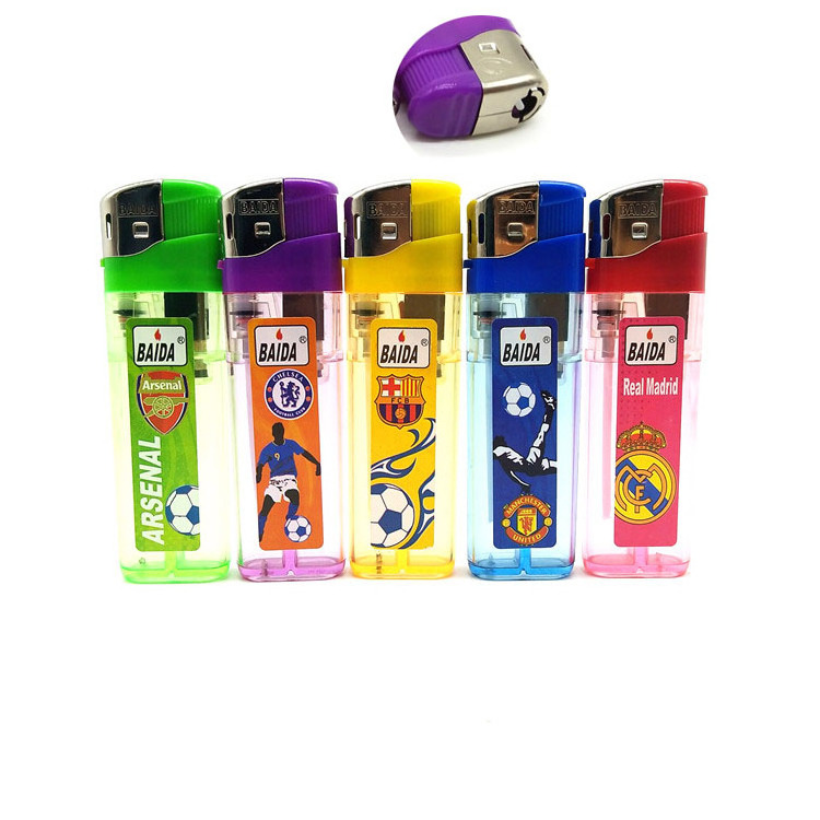 Promotional Cheap Plastic Electronic  Gas briquet Disposable Lighter electric ,Baida brand,akmak lighter , accept OEM orders