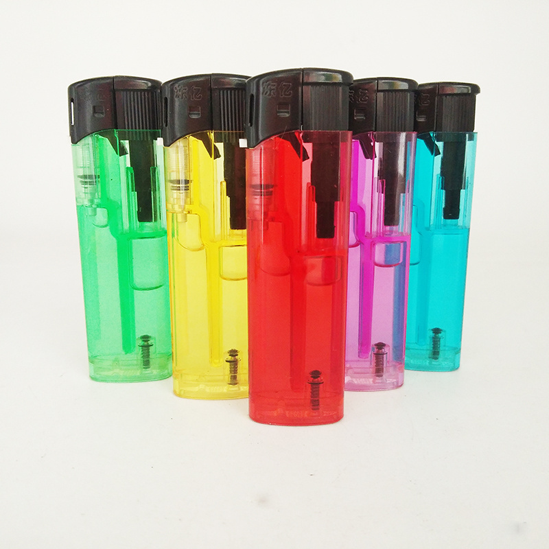 ISO9994 8.2 cm ABS Black disposable/refillable Butane lighter cigarette with sticker