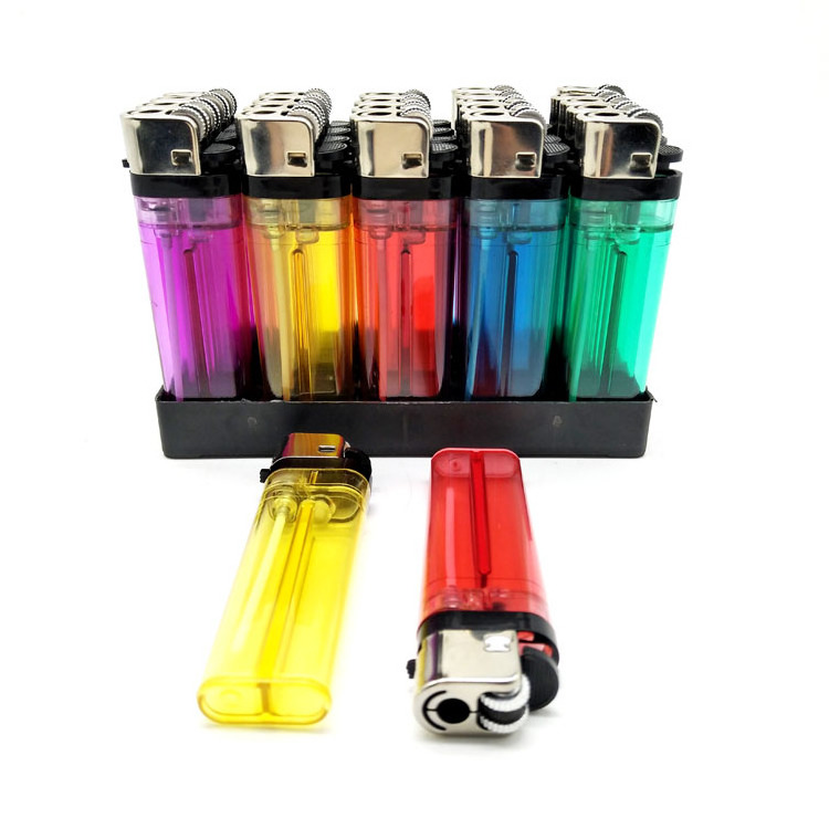 Classic flint lighter akmak plastic transparent lighter