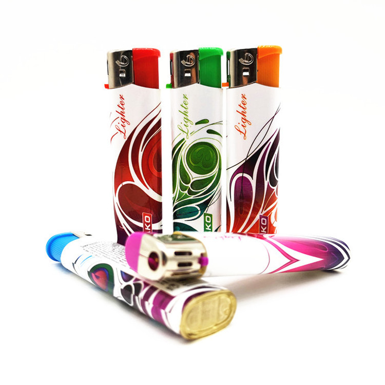 Dongyi factory disposable custom logo candle gas lighters & smoking accessories cigarettes custom electric lighter