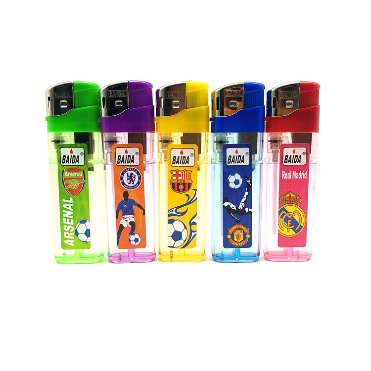 Promotional Cheap Plastic Electronic  Gas briquet Disposable Lighter electric ,Baida brand,akmak lighter , accept OEM orders