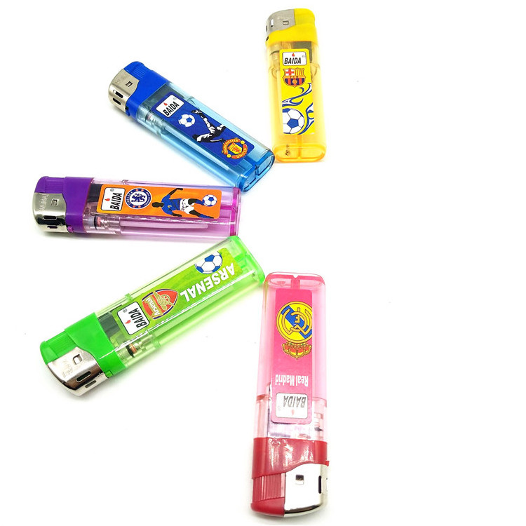 Promotional Cheap Plastic Electronic  Gas briquet Disposable Lighter electric ,Baida brand,akmak lighter , accept OEM orders