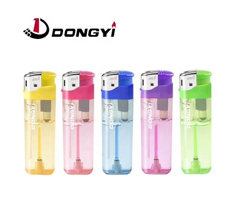 DONGYI Disposable gas cigarettes lighter with Light/LED