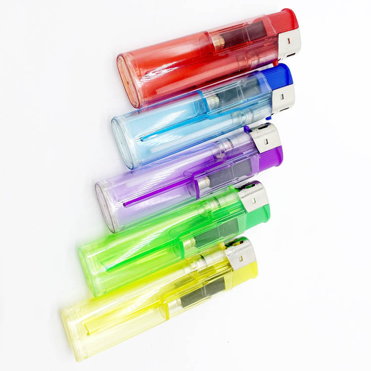 Cheap Refillable Color candle lighter disposable lighter Plastic electric gas cigarettes Lighter