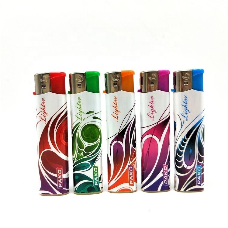 Free logo printing electric candle disposable gas lighter shaodong longfeng Lighter