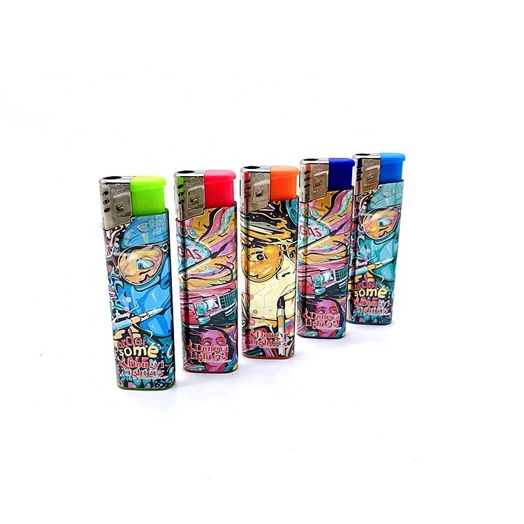 New Arrival Design Refillable Gas Lighter Windproof  Encendedores Lighter Cigarette