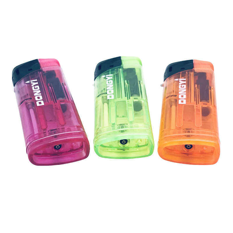 Colored Flame Lighters Butane Gas Valve For Windproof Gas Refillable Lighter