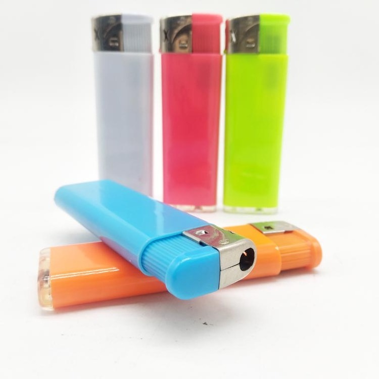 Transparent colored lighters smoking accessories plastic pocket gas butane torch lighter