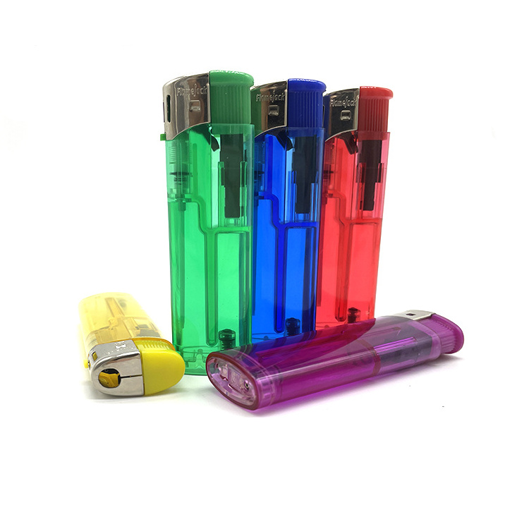 China Manufacturer Piezo Ignition Lighter, Transparent High Quality Butane Flame Lighter