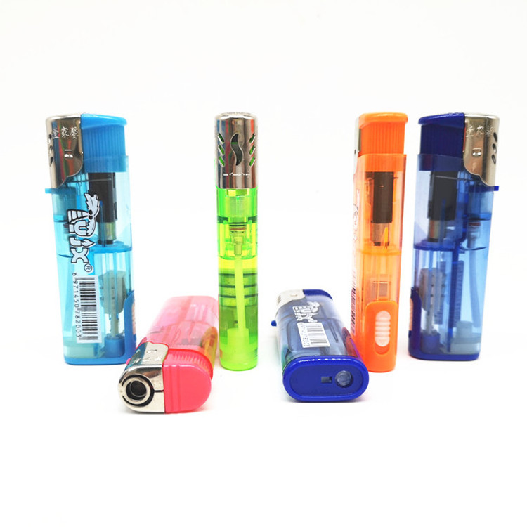 Lighter factory custom electronic cigarette lighter butane windproof lighter LED smoking accessories akmak