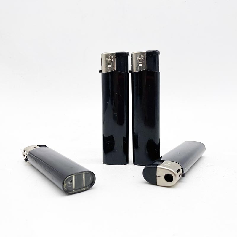 New Small Plastic gas lighter most selling product in ali LED Plastic lighter windproof