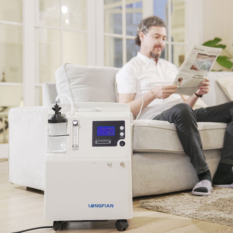 Longfian 5 L Medical Oxygen Concentrator With Oxygen Humidifier Bottle And Tubing Connector