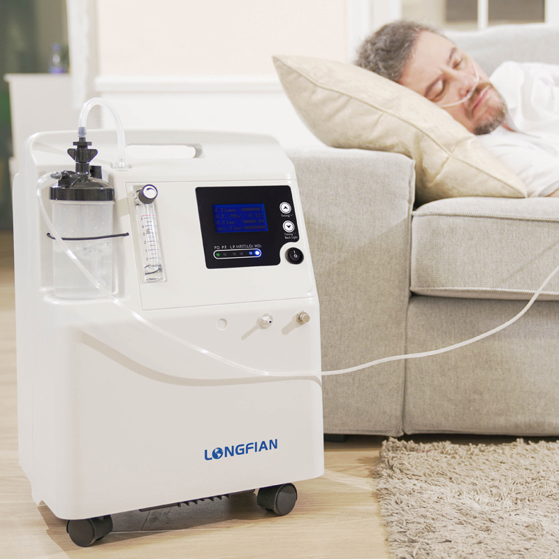 Longfian 5 L Medical Oxygen Concentrator With Oxygen Humidifier Bottle And Tubing Connector