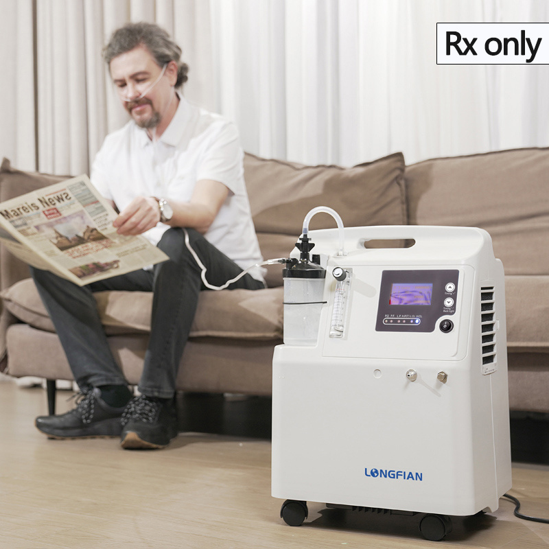 Longfian 5 L Medical Oxygen Concentrator With Oxygen Humidifier Bottle And Tubing Connector