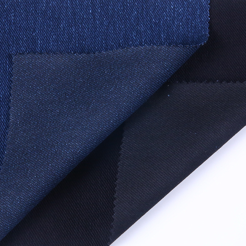 High Quality 98% cotton, spandex elastane denim stretch woven twill Indigo Colored denim jeans fabric for dress and pants/