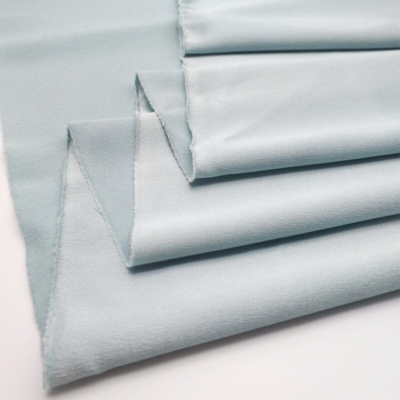 Wholesale 64gsm Microfiber Recycled, Polyester Organza Shinny Liquid Soft Silky Satin Plain Dyed Fabric for Blouses/Dress/