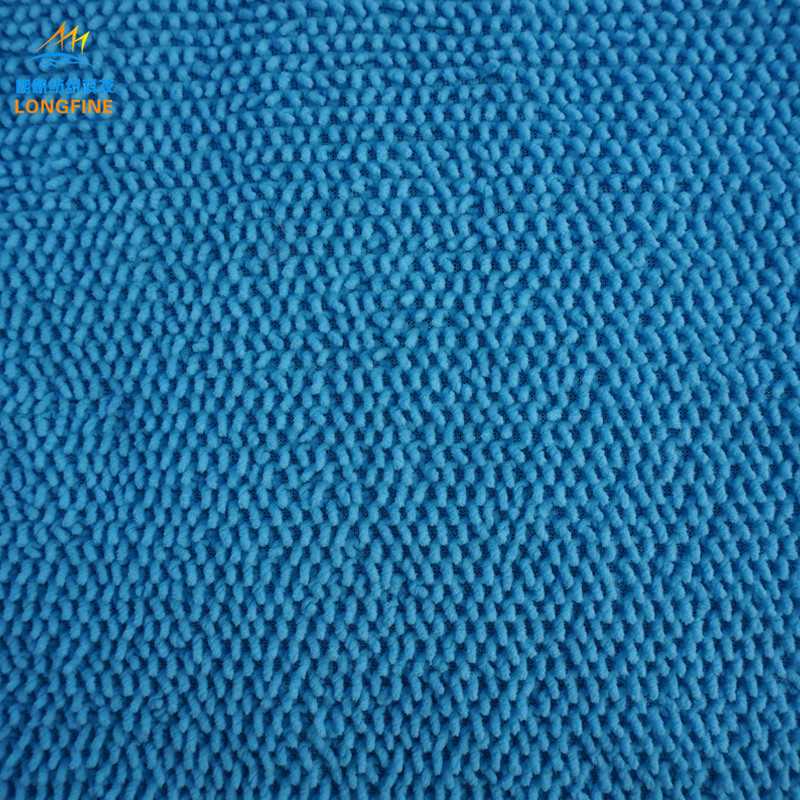 wholesale high quality 100% polyester microfiber chenille jacquard shaggy fabric for carpet