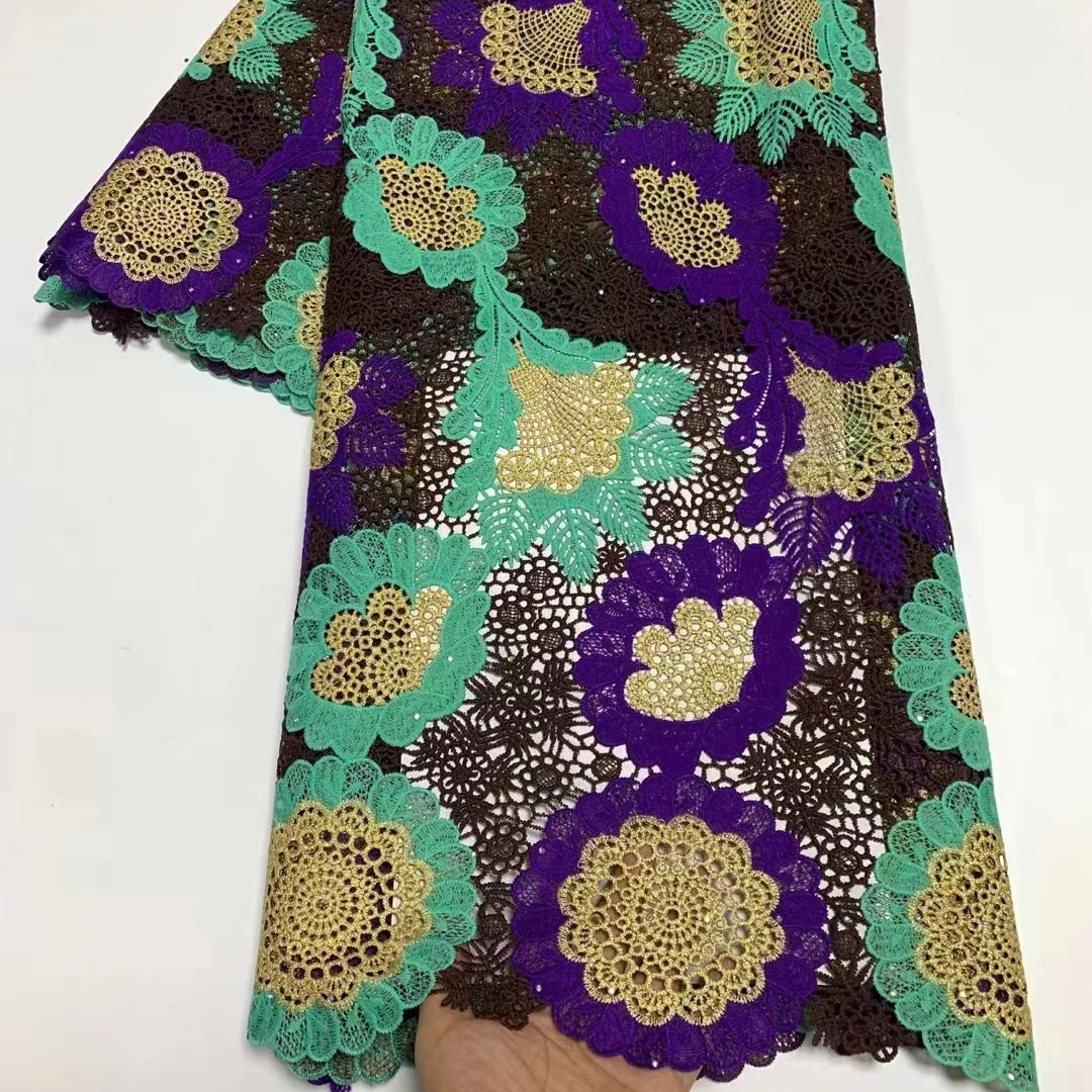 2023 High Quality Dubai, Swiss Voile Lace Fabric Embroidery Material With Flower African Cotton Lace Fabric For Nigerian/