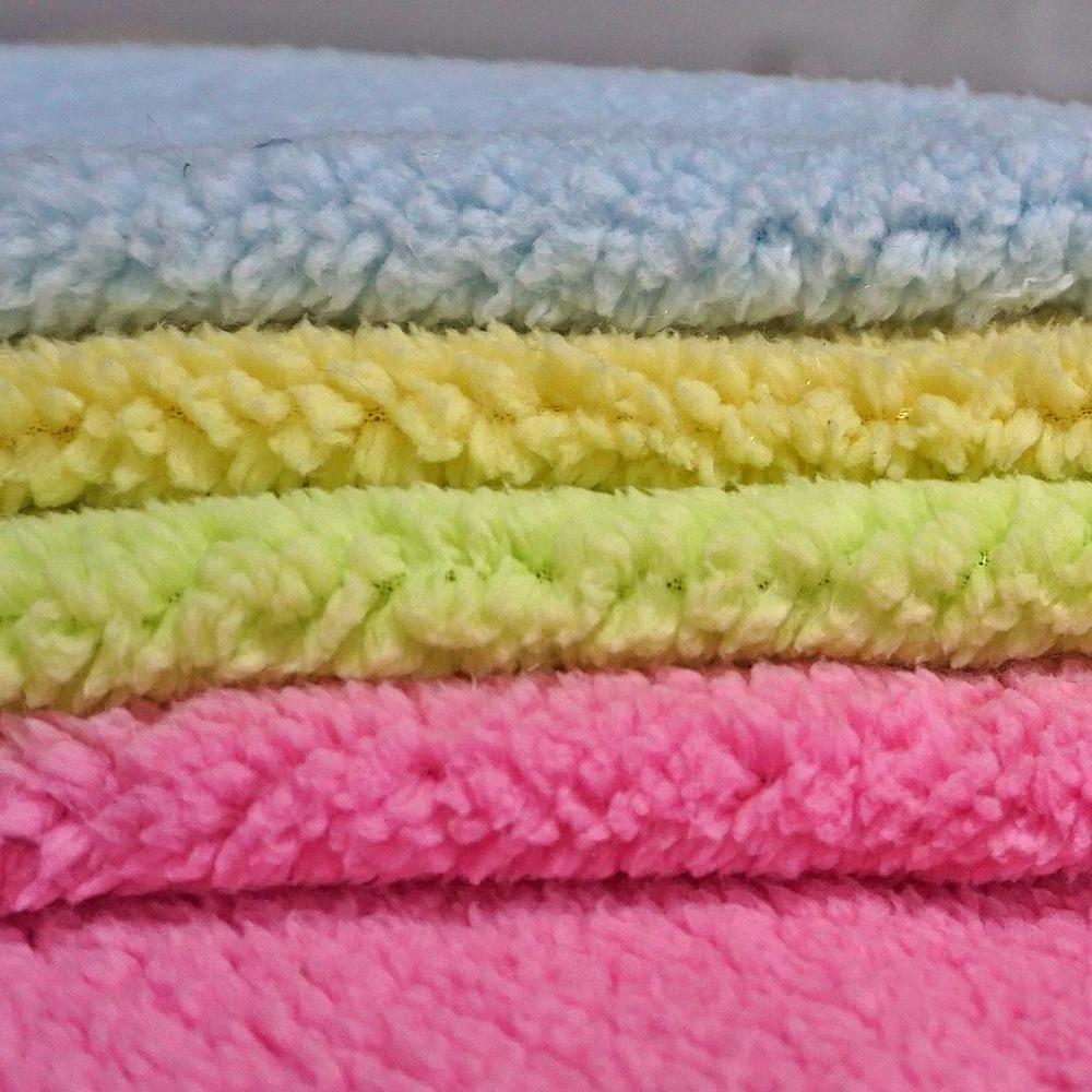 Fabric All Kinds of Color Bonded Double Sided Quilted Lining Fleece Sherpa Fleece 100% Polyester LF033 Pig Fleece Fabric Jiangsu