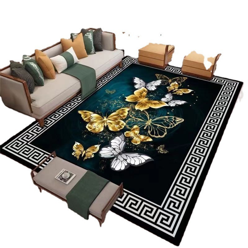 Wholesale Modern New Design, 3d custom printed carpets for living room European Simple Colorful Crystal Velvet Corridor Carpets/