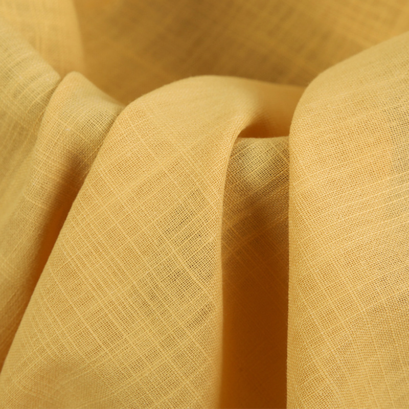 Soft Handfelling Plain Dyed ,Viscose and bamboo-Slub blended fabric Viscose and flax Bamboo slub wrinkling fabric For Clothing/