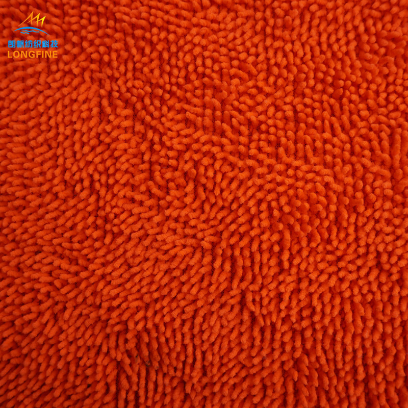 wholesale high quality 100% polyester microfiber chenille jacquard shaggy fabric for carpet