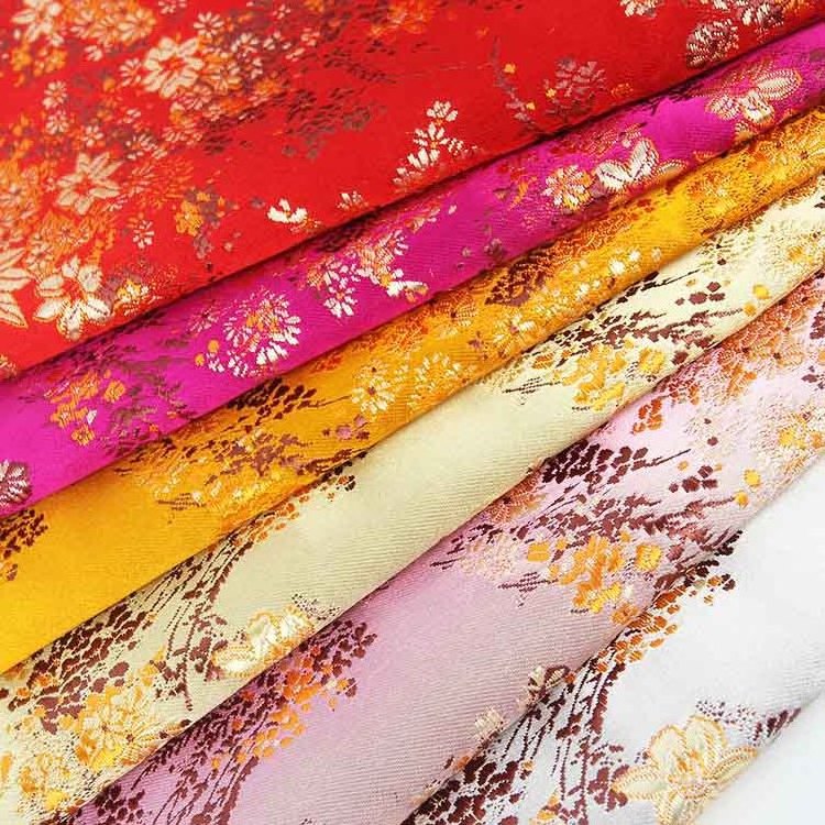 Muti Colors and Various patterns, Newest Wholesale Good Quality Chinese Brocade Silk Fabric for Wedding Dress/