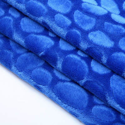 New Product Light Blue, Warp Knitted 100% Polyester 3d Embossed Velvet/Velboa Microfiber Velvet Terry Fabric For Cushion/