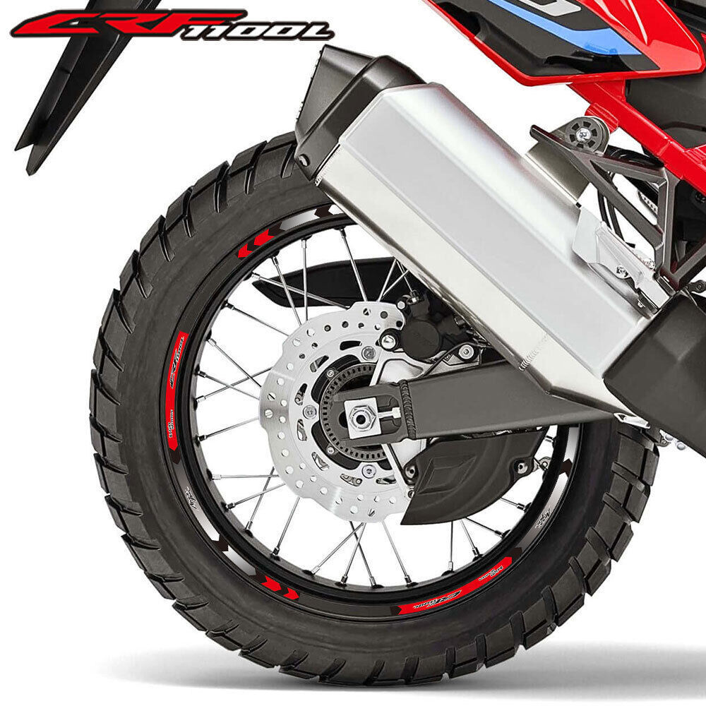 Wheels Stickers Stripes Reflective Rim Tire Decal For HONDA CRF1100L Africa Twin