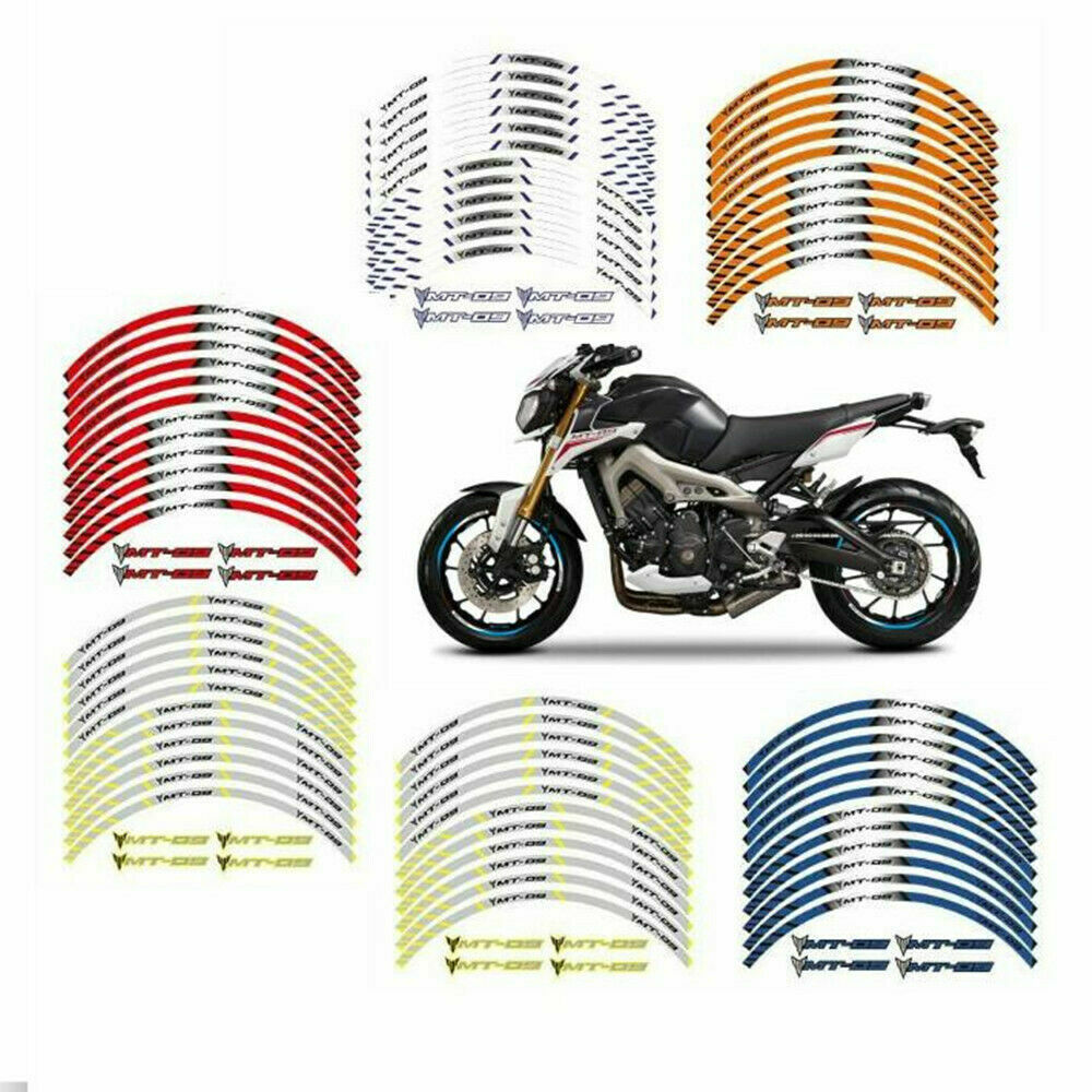 Motorcycle Rim Stripes Wheel Decals Tape Stickers For YAMAHA MT-09 15-2019