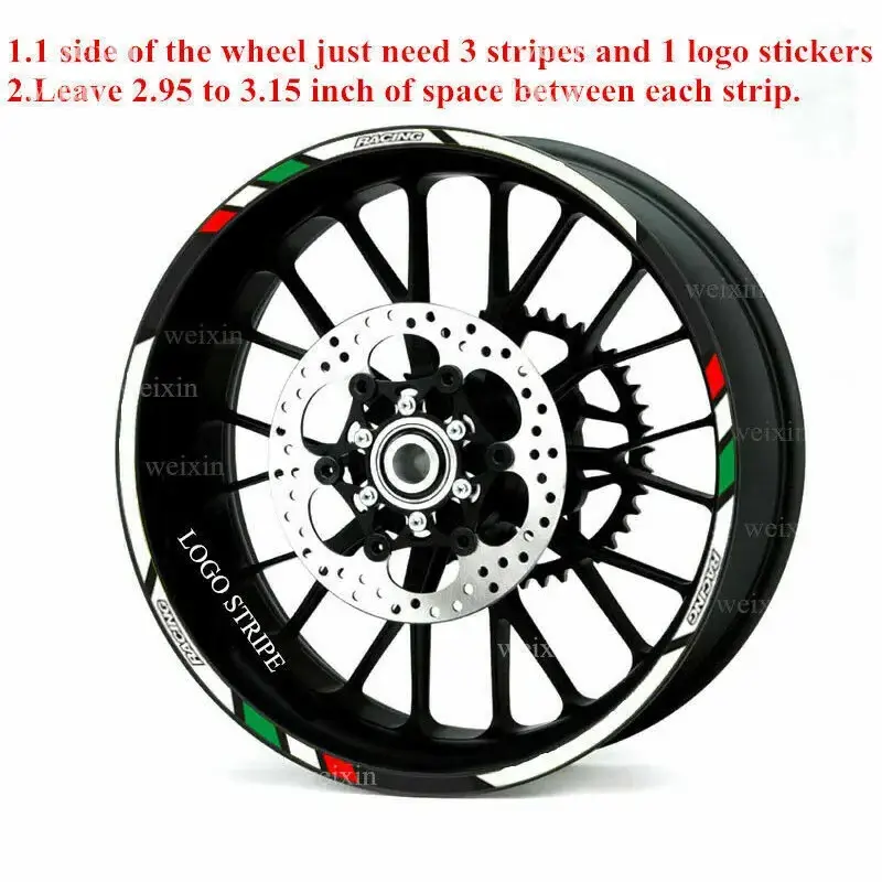 Waterproof UVproof 19 21 inch RIM WHEEL STRIPES DECALS TAPE STICKERS FOR SUZUKI RM 125 250 1990-2008