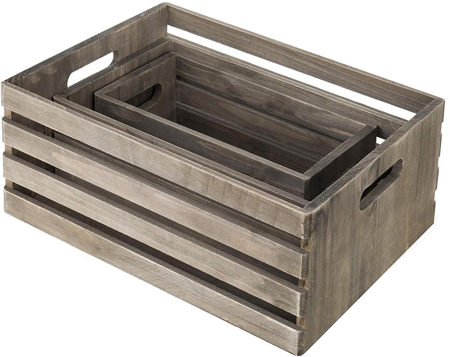 Factory price natural pinewood basket cheap wooden fruit crates for sale