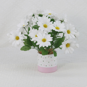 China factory direct sale new cheap artificial chrysanthemum, simulation white beige daisy