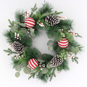 Support DIY artificial Christmas door garland and garland wall hanging window decoration home front door green pine needle garla