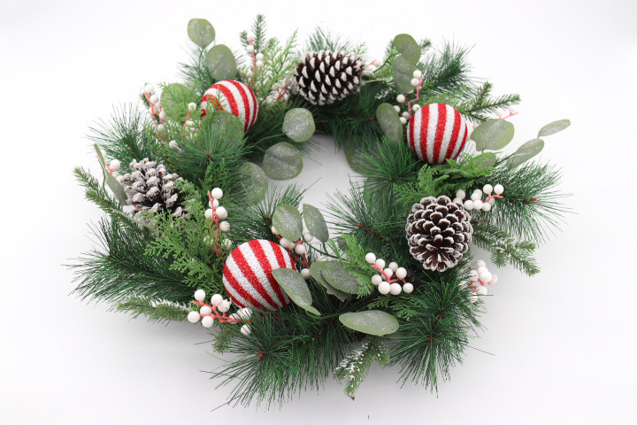 Support DIY artificial Christmas door garland and garland wall hanging window decoration home front door green pine needle garla